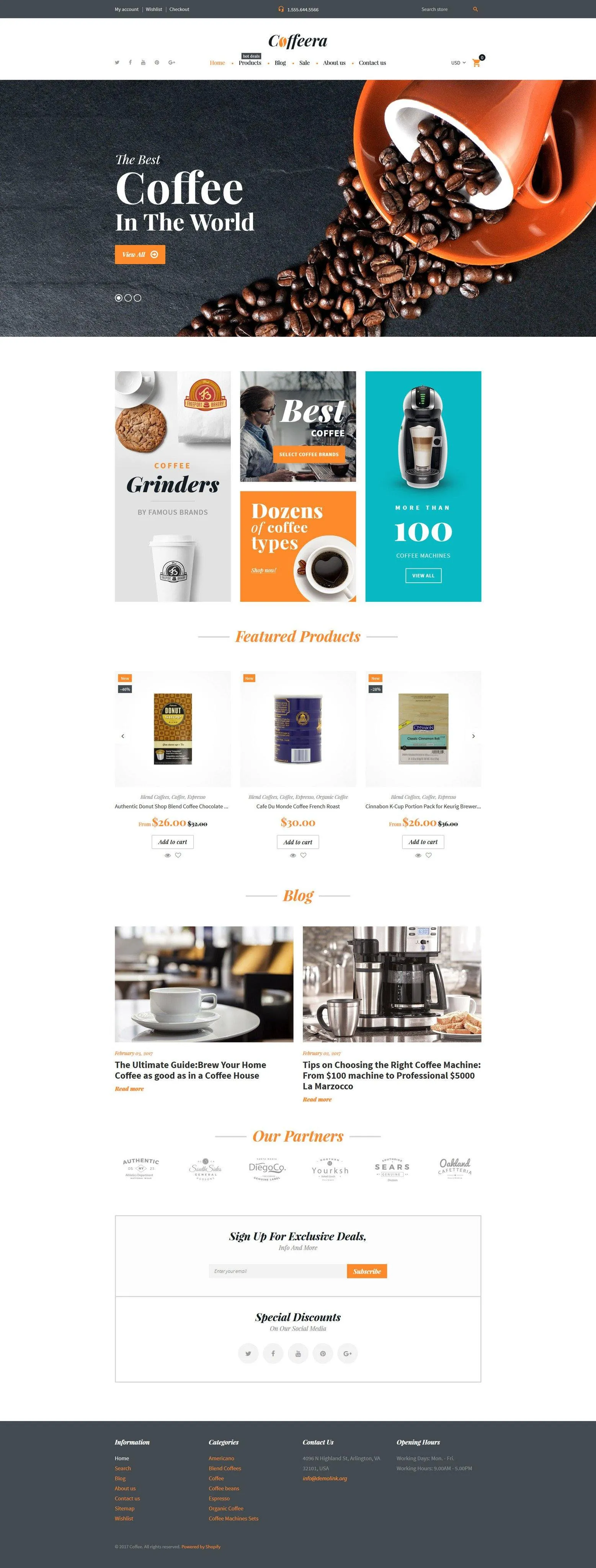 Coffee Shop - Shopify Theme